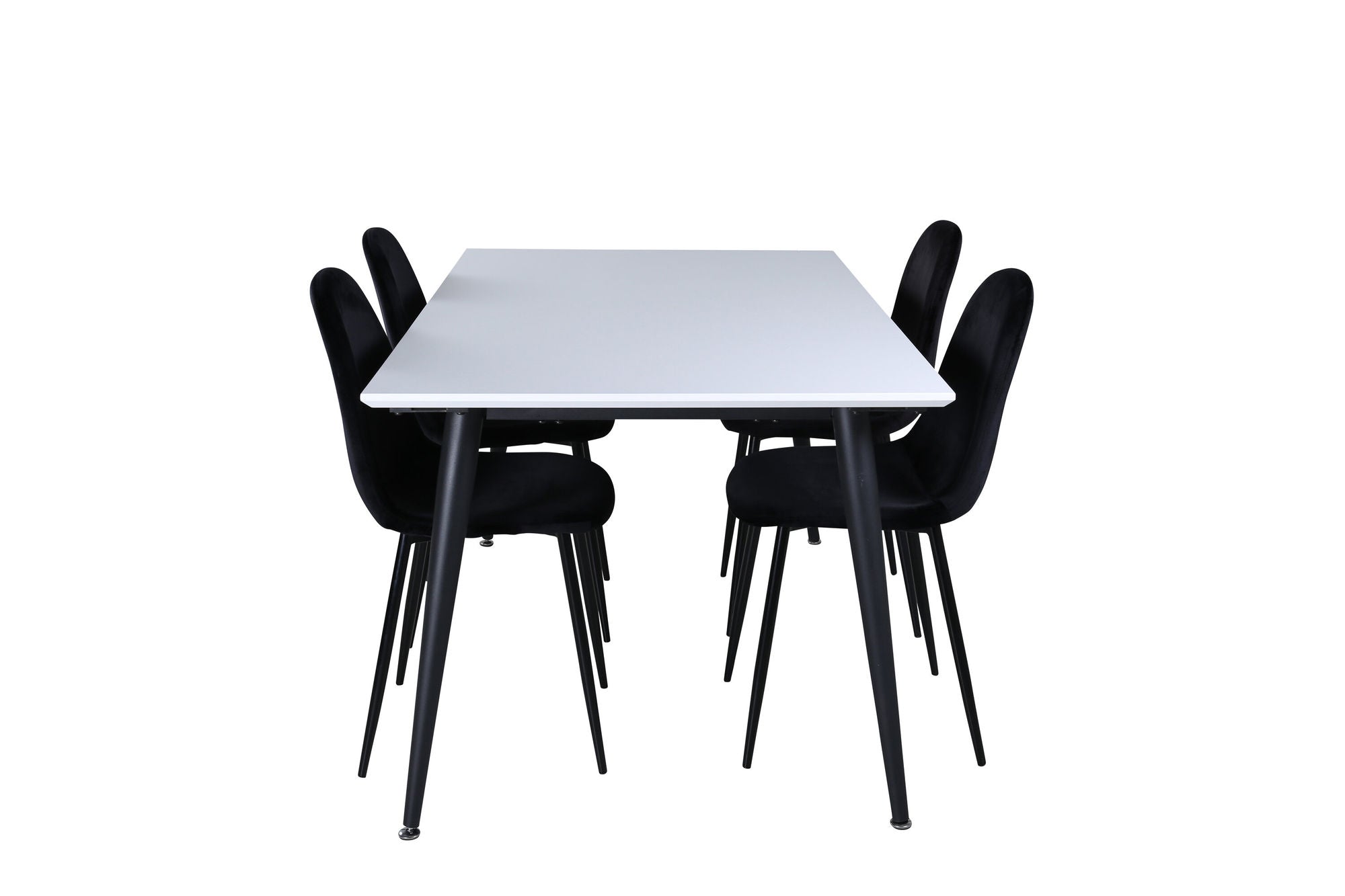 Venture Home Jimmy spisebord , Black White HPL+Polar Spisebordsstol , Black legs Black Velvet (ers√§tter 19902,888)_4