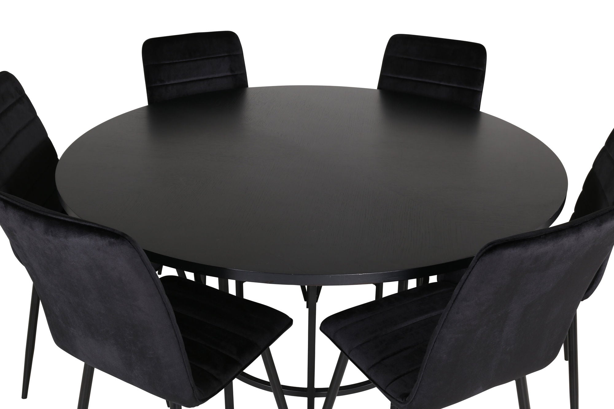 Venture Home Copenhagen - spisebord round - Black / Black+Windu Lyx stol - Black / Black Velvet_6