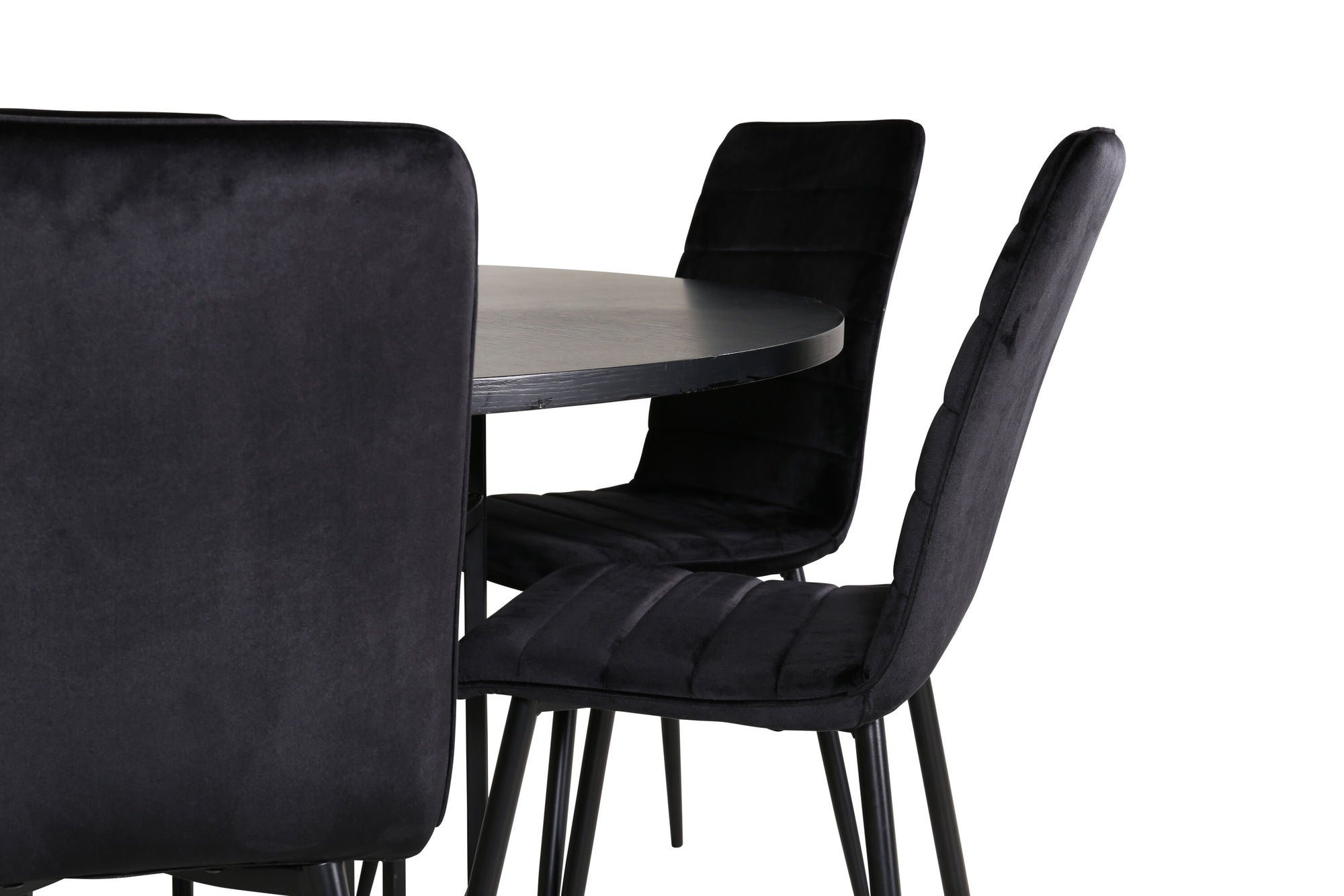 Venture Home Copenhagen - spisebord round - Black / Black+Windu Lyx stol - Black / Black Velvet_6