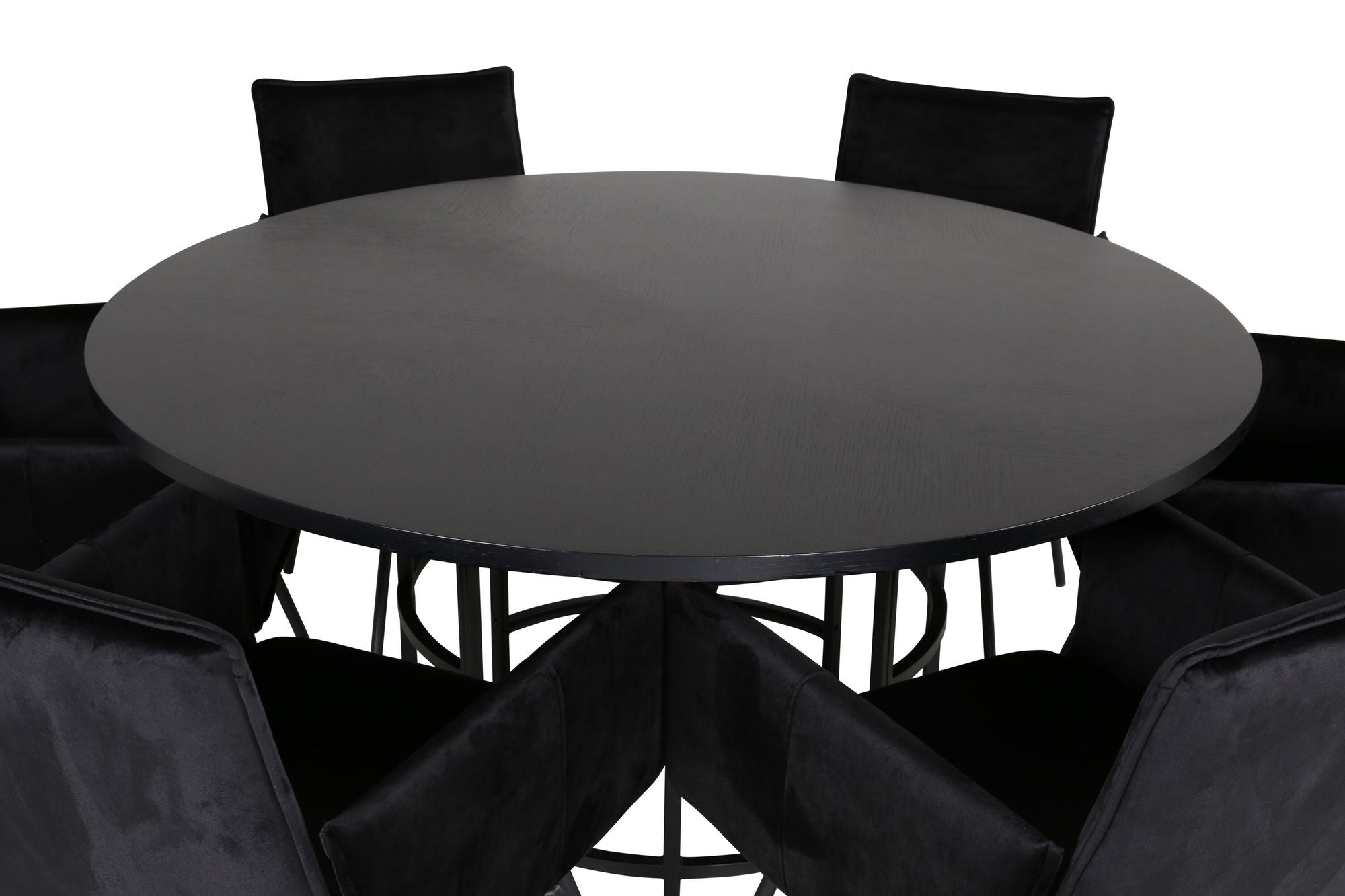 Venture Home Copenhagen - spisebord round - Black / Black+Petra stol - Black / Black Velvet_6