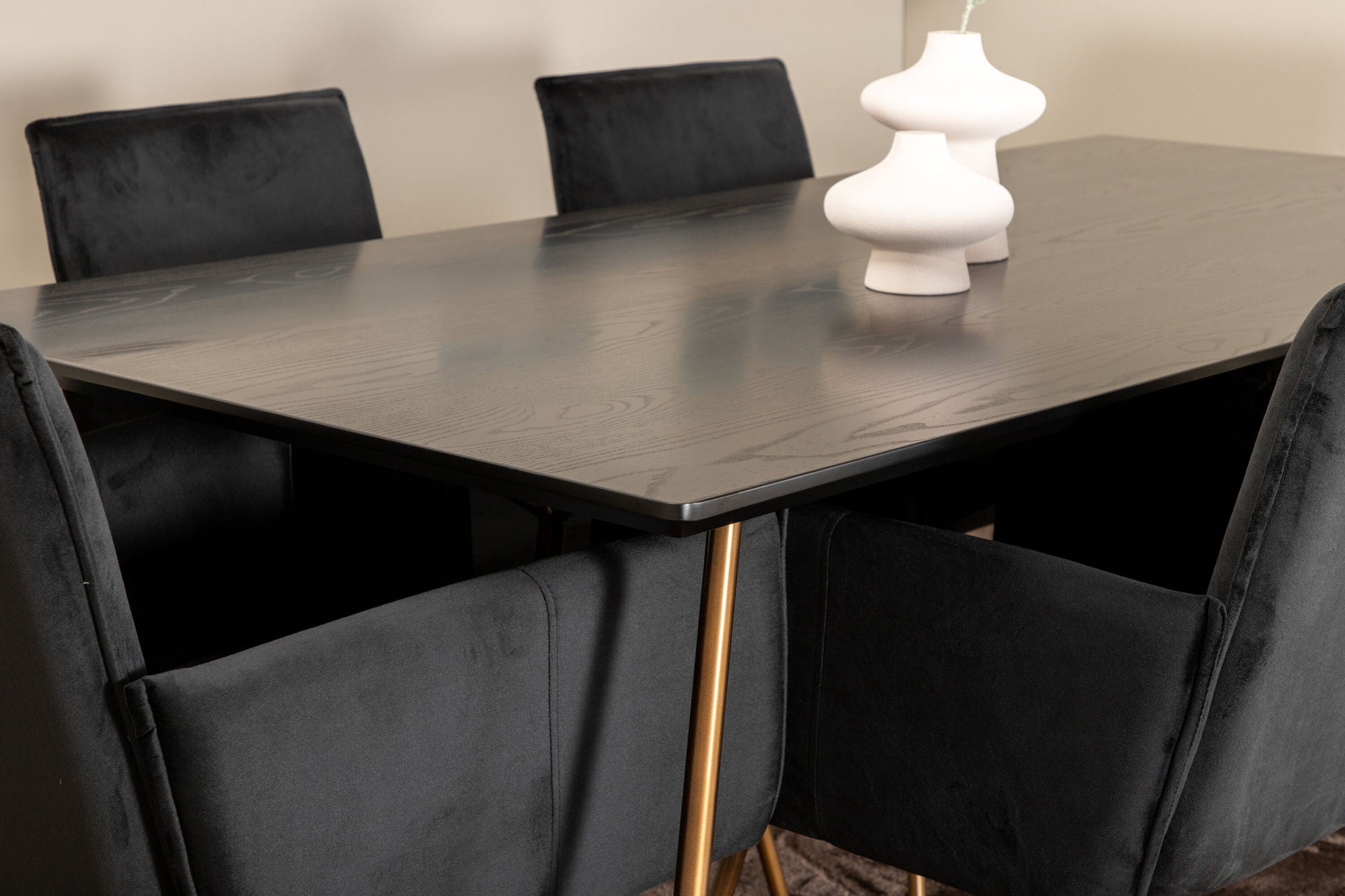 Venture Home Petra spisebord , Distressed Copper Black Veneer+Petra stol , Distressed Copper Black Velvet_6