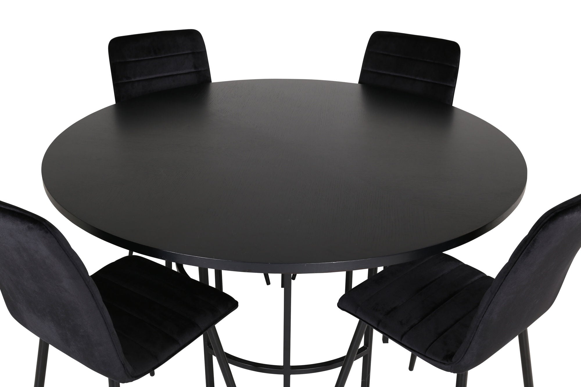 Venture Home Copenhagen - spisebord round - Black / Black+Windu Lyx stol - Black / Black Velvet_4