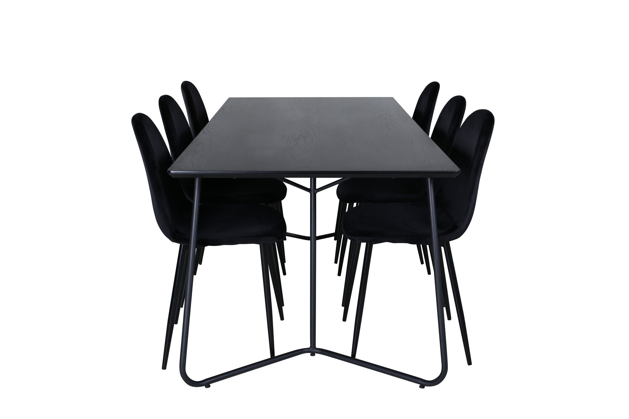 Venture Home Petra spisebord , Black Black Veneer+Polar Spisebordsstol , Black legs Black Velvet (ers√§tter 19902,888)_6