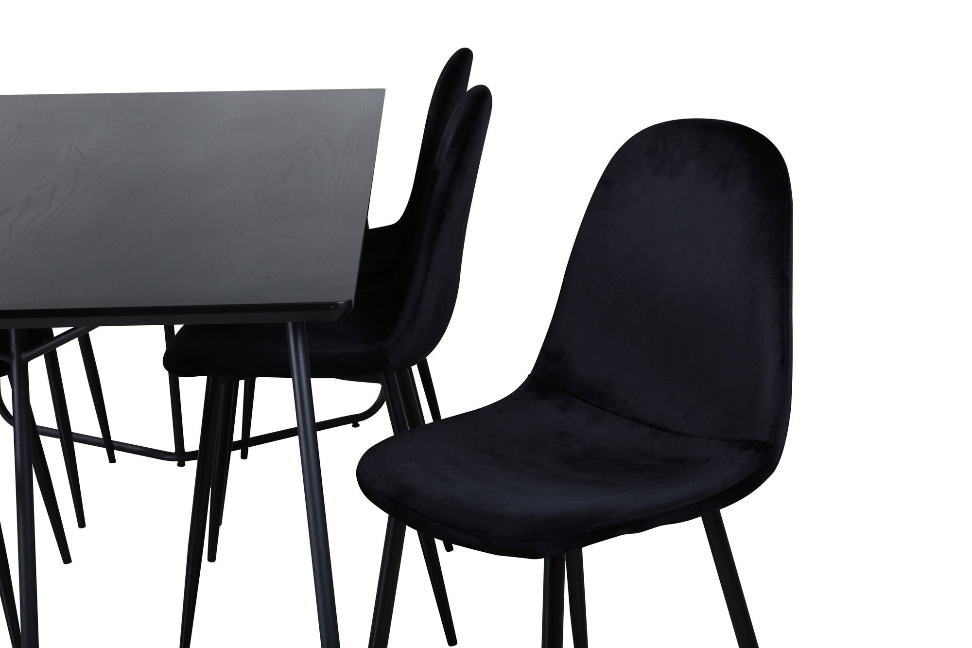 Venture Home Petra spisebord , Black Black Veneer+Polar Spisebordsstol , Black legs Black Velvet (ers√§tter 19902,888)_6
