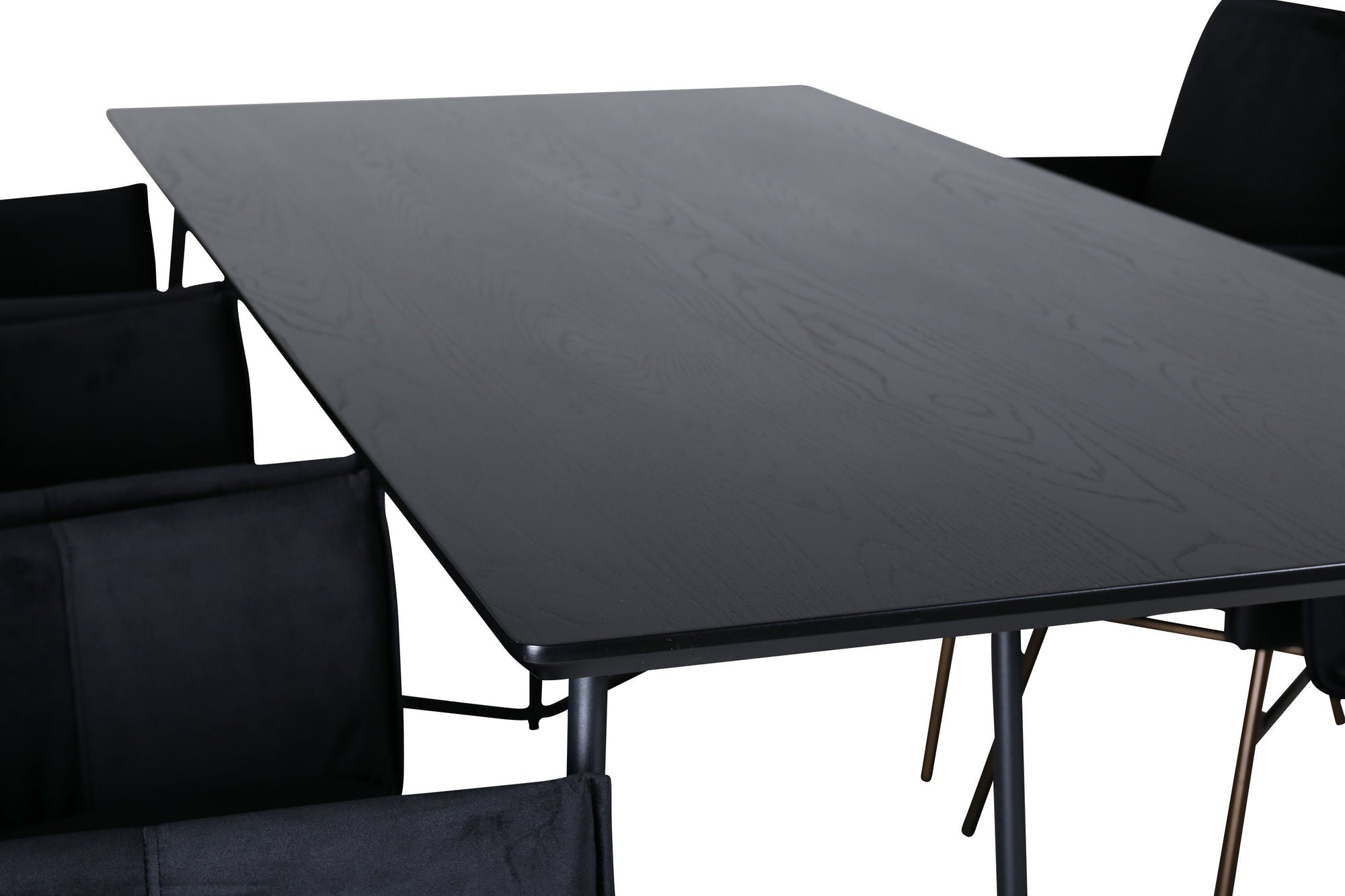 Venture Home Petra spisebord , Black Black Veneer+Petra stol , Distressed Copper Black Velvet_6