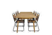 Venture Home Julian spisebord - Acasia - 210*100cm+Bois Spisebordsstol - Black Alu / Acacia_6