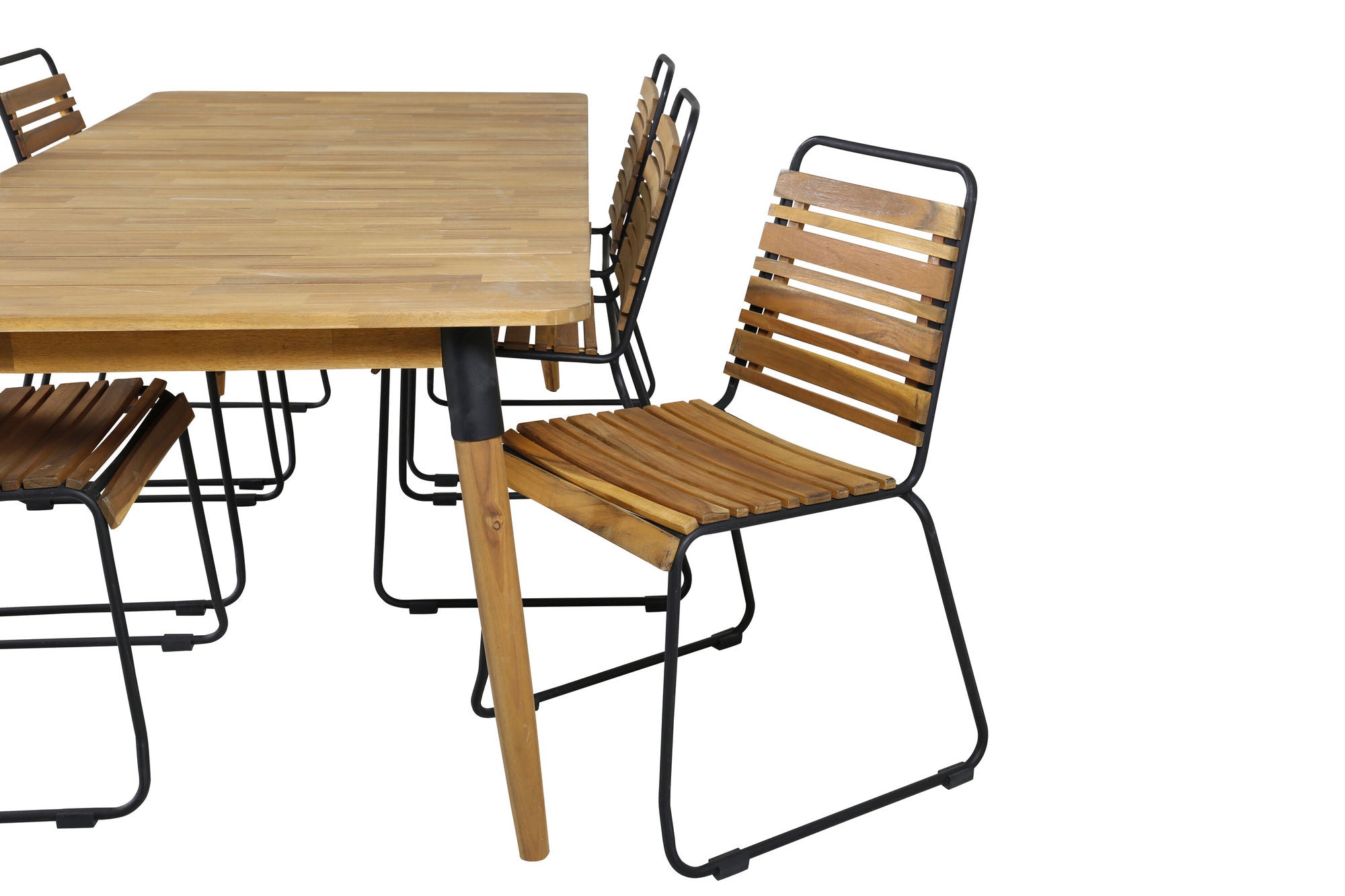 Venture Home Julian spisebord - Acasia - 210*100cm+Bois Spisebordsstol - Black Alu / Acacia_6