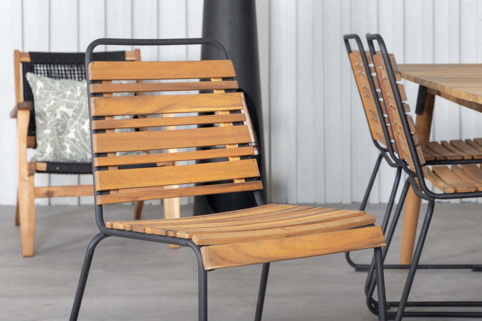 Venture Home Julian spisebord - Acasia - 210*100cm+Bois Spisebordsstol - Black Alu / Acacia_6