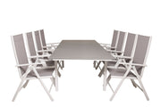 Venture Home Levels bord 160/240 - White/Grey - Break 5:pos stol - White/Grey 8