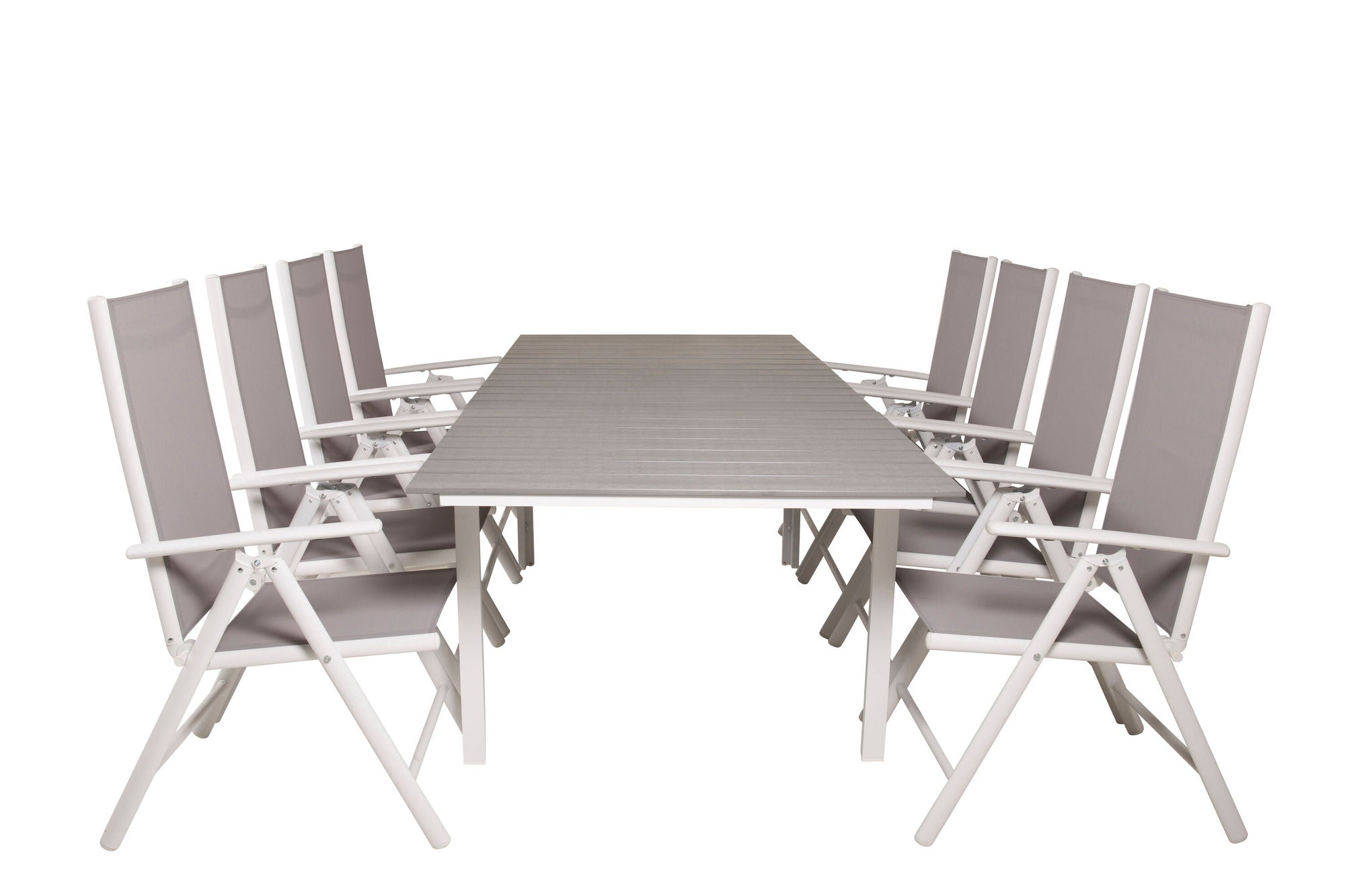 Venture Home Levels bord 160/240 - White/Grey - Break 5:pos stol - White/Grey 8