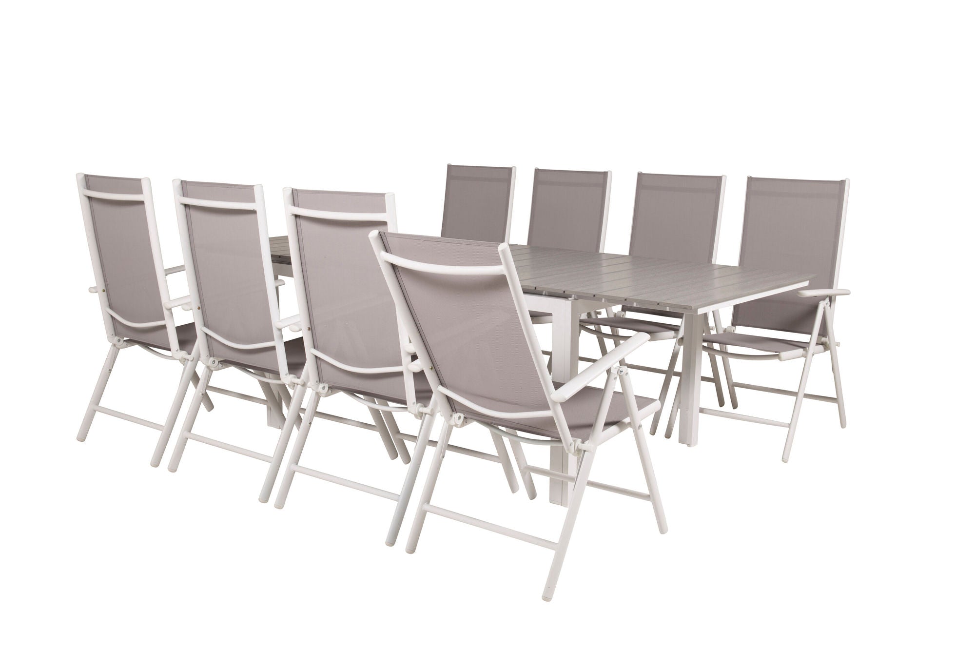 Venture Home Levels bord 160/240 - White/Grey - Break 5:pos stol - White/Grey 8