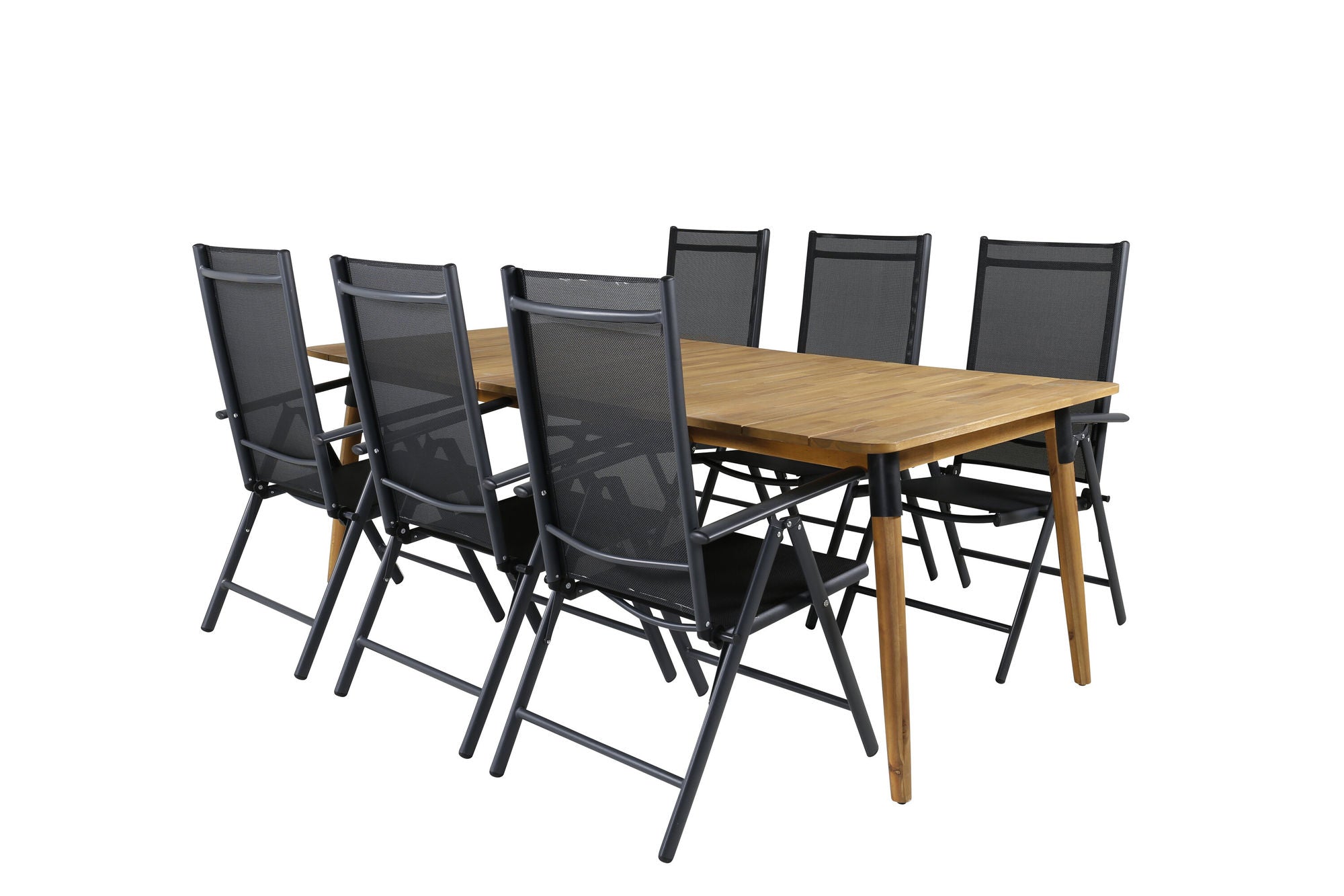 Venture Home Julian spisebord - Acasia - 210*100cm+Break 5:pos stol - Black/Black_6