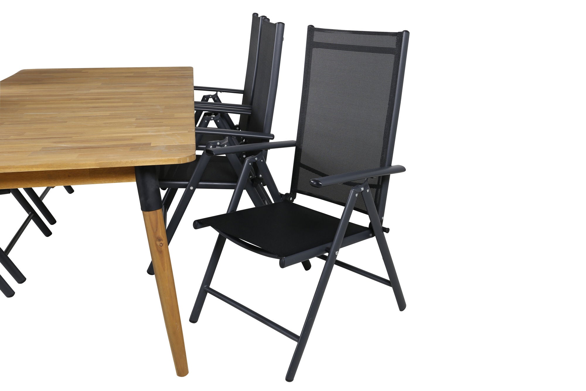 Venture Home Julian spisebord - Acasia - 210*100cm+Break 5:pos stol - Black/Black_6