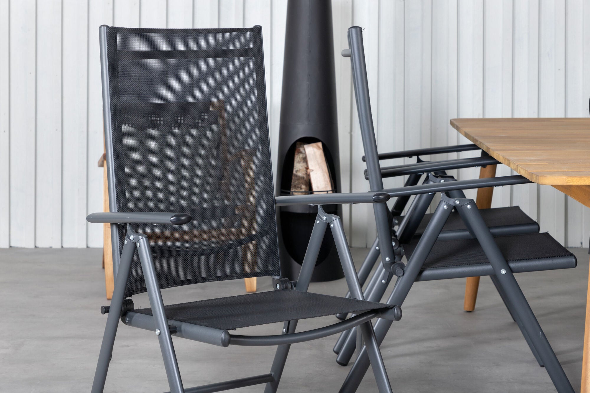 Venture Home Julian spisebord - Acasia - 210*100cm+Break 5:pos stol - Black/Black_6