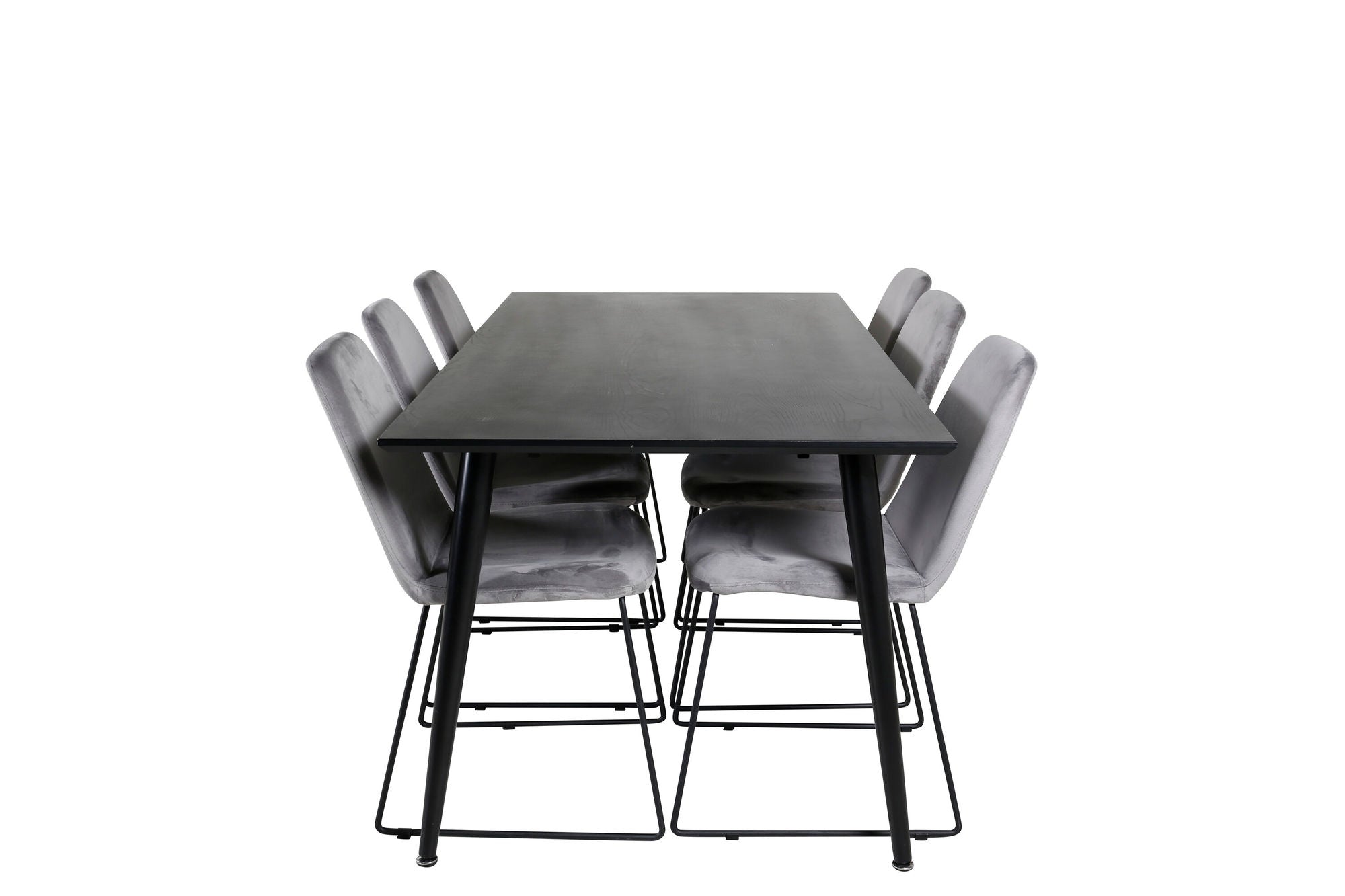 Venture Home Dipp spisebord - 180*90cm - Black Veneer / all black legs +Muce Dining Cha