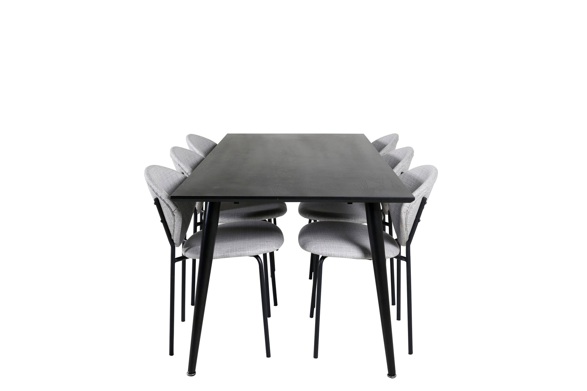 Venture Home Dipp spisebord - 180*90cm - Black Veneer / all black legs +Vault Dining Cha