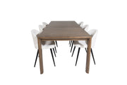 Venture Home Slider Extention bord - Smoked Oak - 170+40+40cm +Velvet Spisebordsstol Corduroy