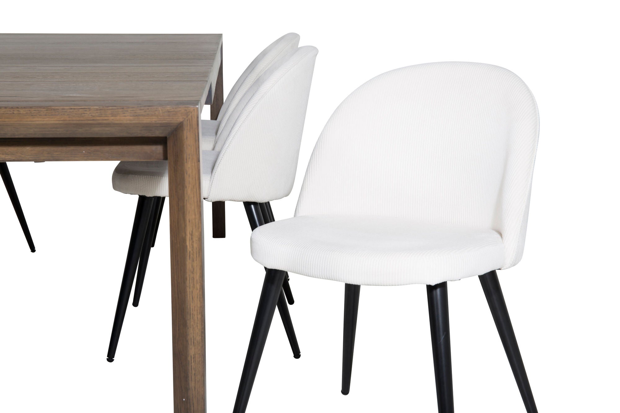 Venture Home Slider Extention bord - Smoked Oak - 170+40+40cm +Velvet Spisebordsstol Corduroy