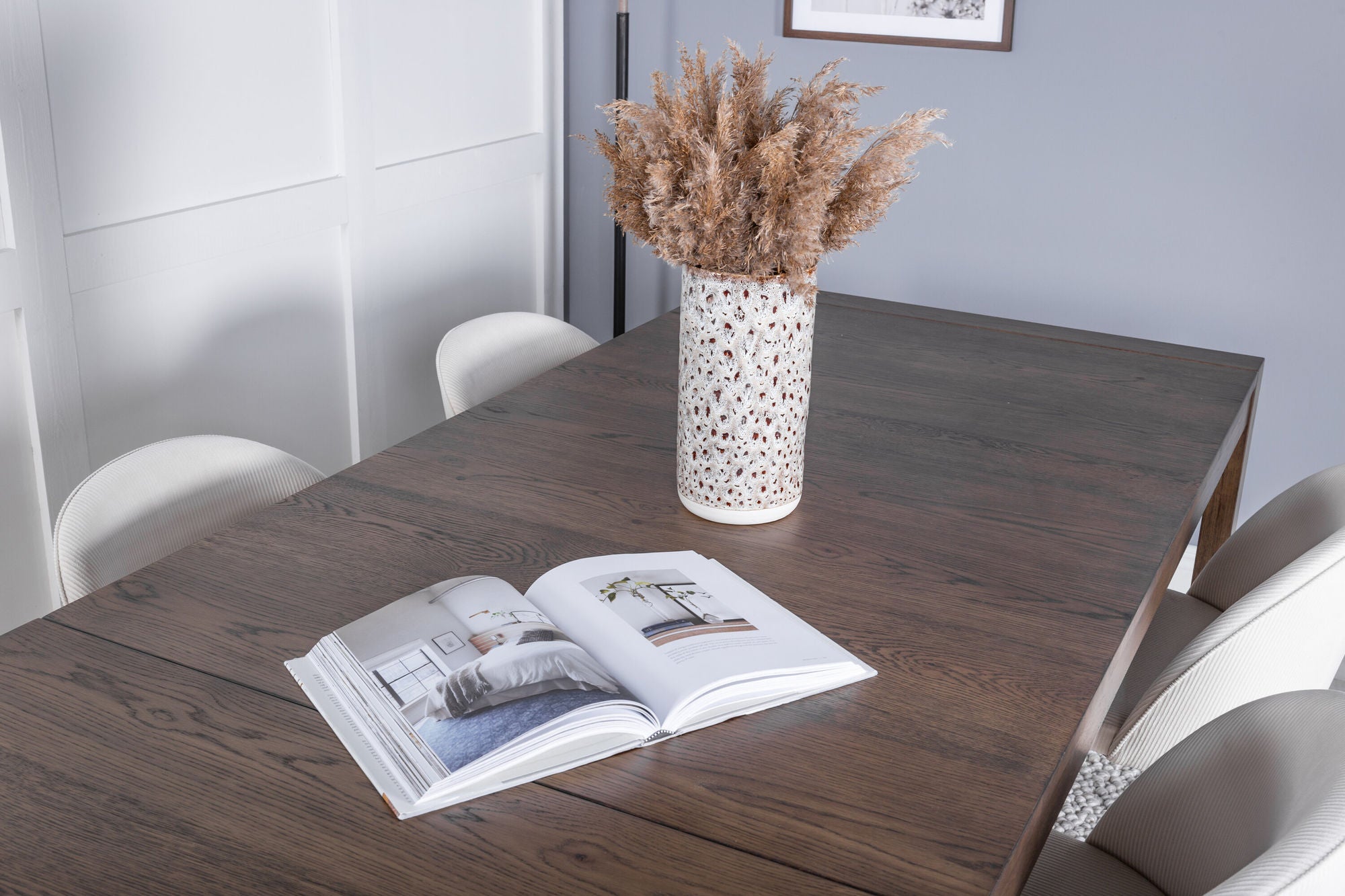 Venture Home Slider Extention bord - Smoked Oak - 170+40+40cm +Velvet Spisebordsstol Corduroy