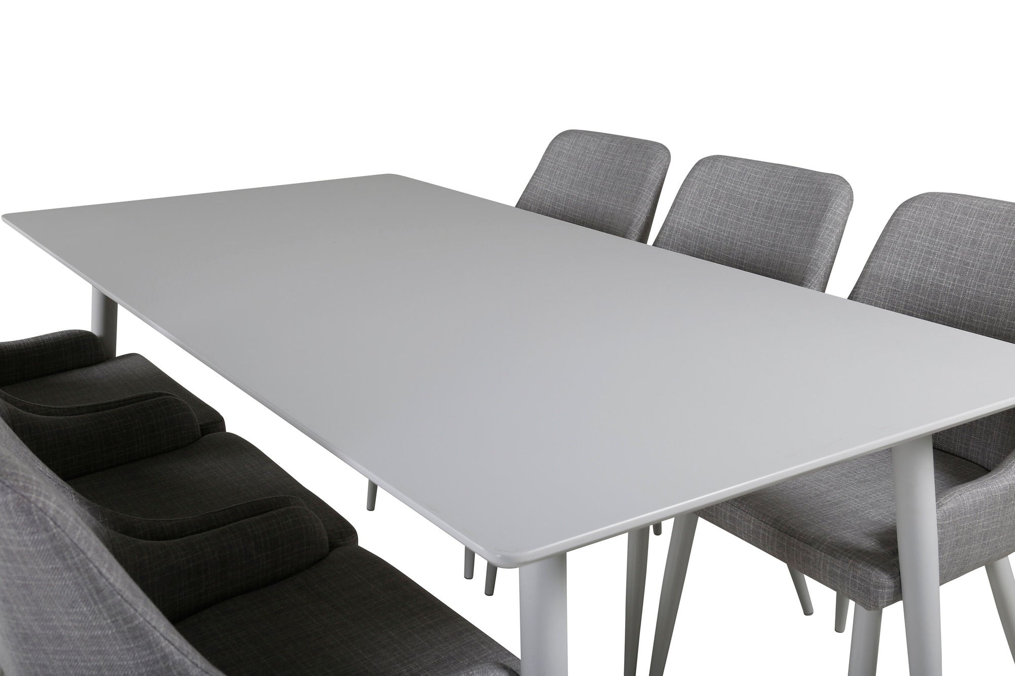 Venture Home Polar spisebord 180 cm - White top / White Legs+Plaza Dining chair - White l