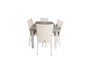 Venture Home Albany spisebord 152/210*90 - White Alu / Grey Aintwood+Anna Arm stol (stackable) - White_6