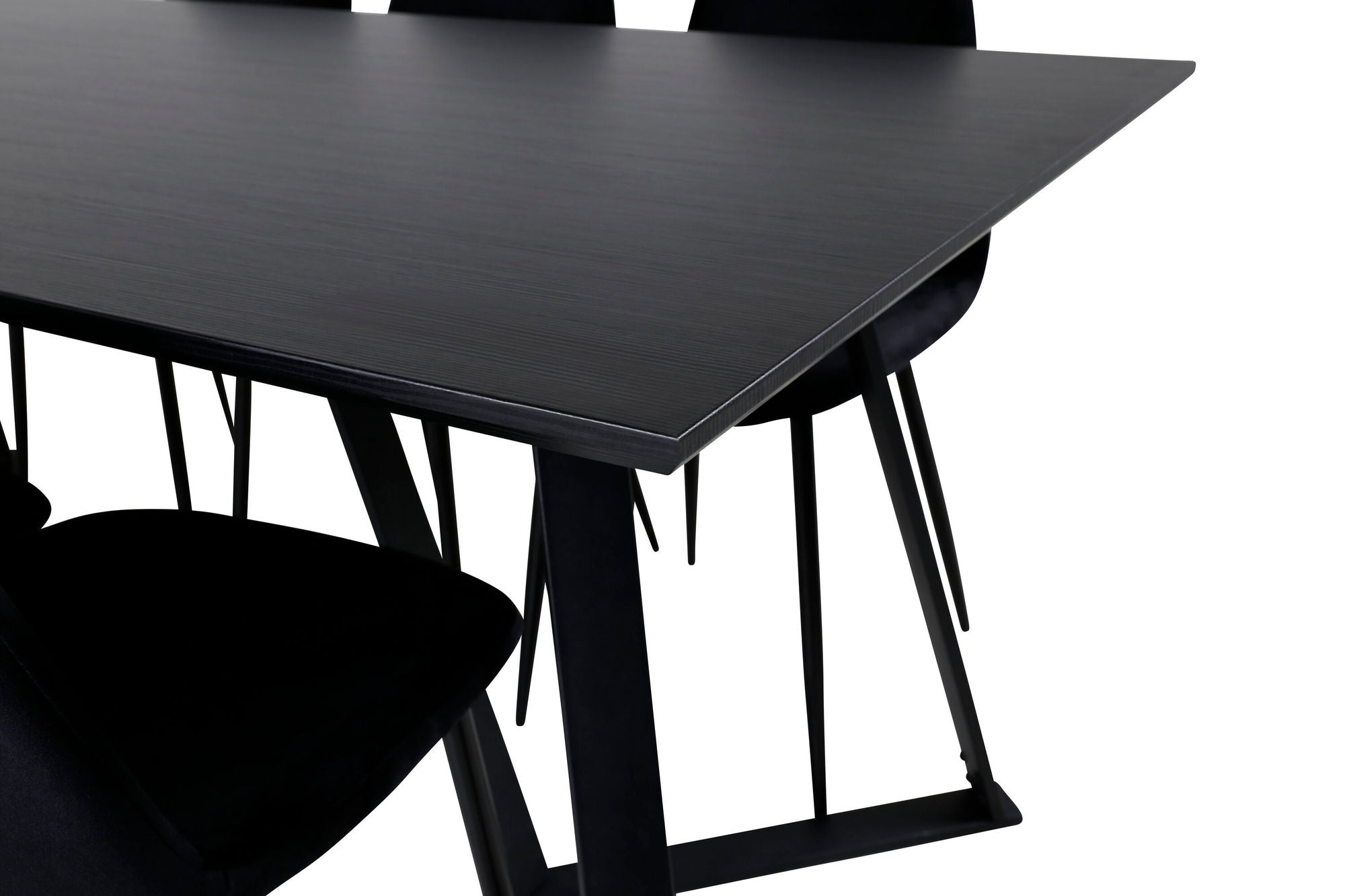 Venture Home Marina spisebord - Black top / Black Legs +Polar Spisebordsstol - Black legs /