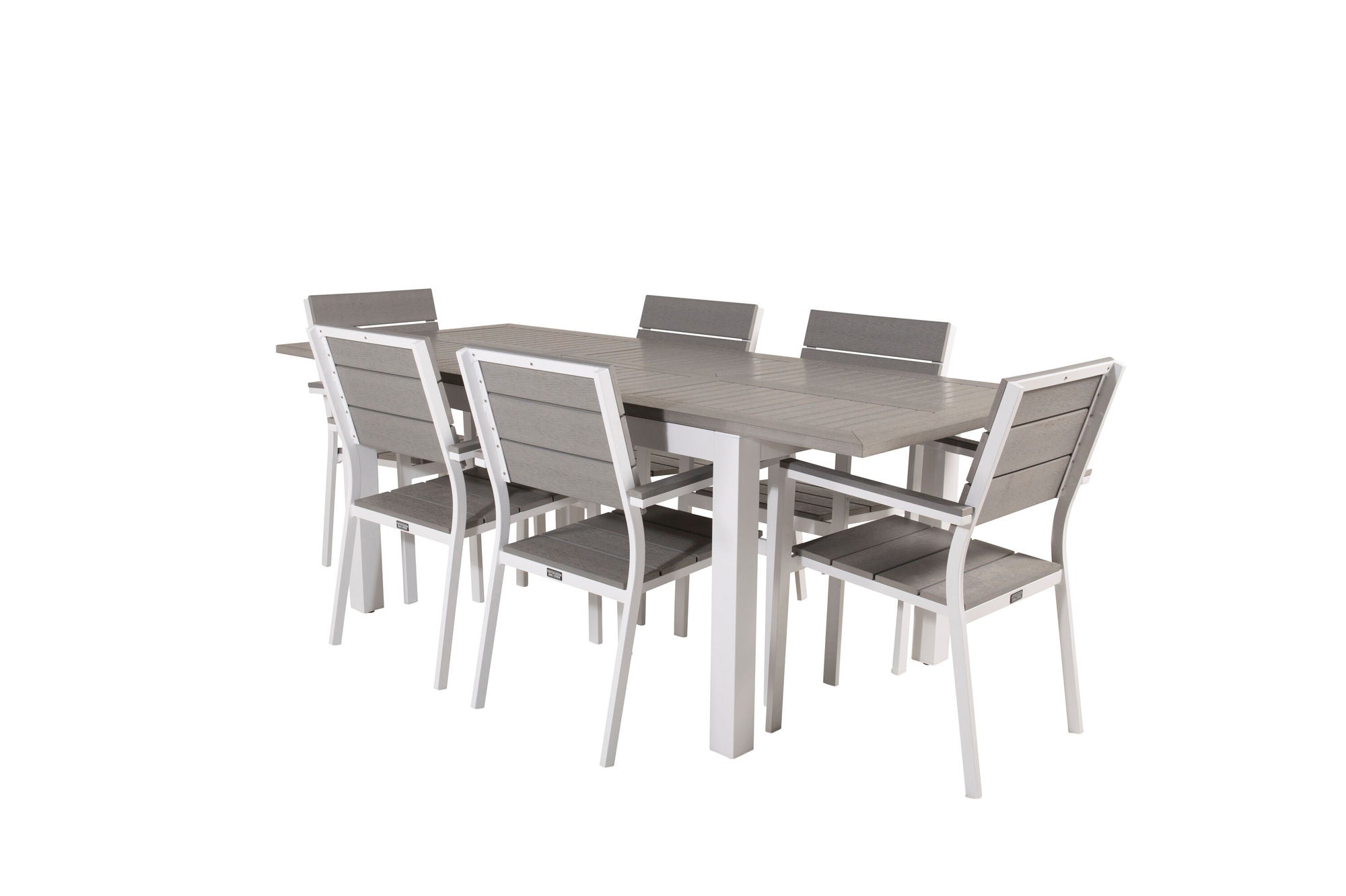 Venture Home Albany spisebord 152/210*90 - White Alu / Grey Aintwood+Levels stol (stackable) - White Alu / Grey Aintwood_6