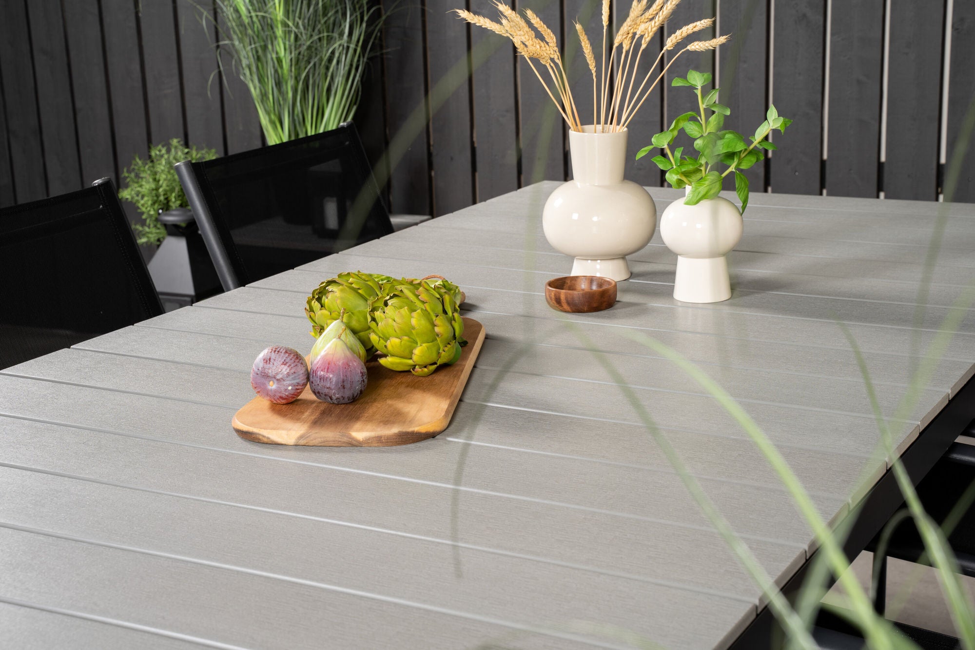 Venture Home Levels spisebord 224/324*100 - Black Aintwood +Santorini Arm stol (Stackable) - Black alu / Black Textilene_6