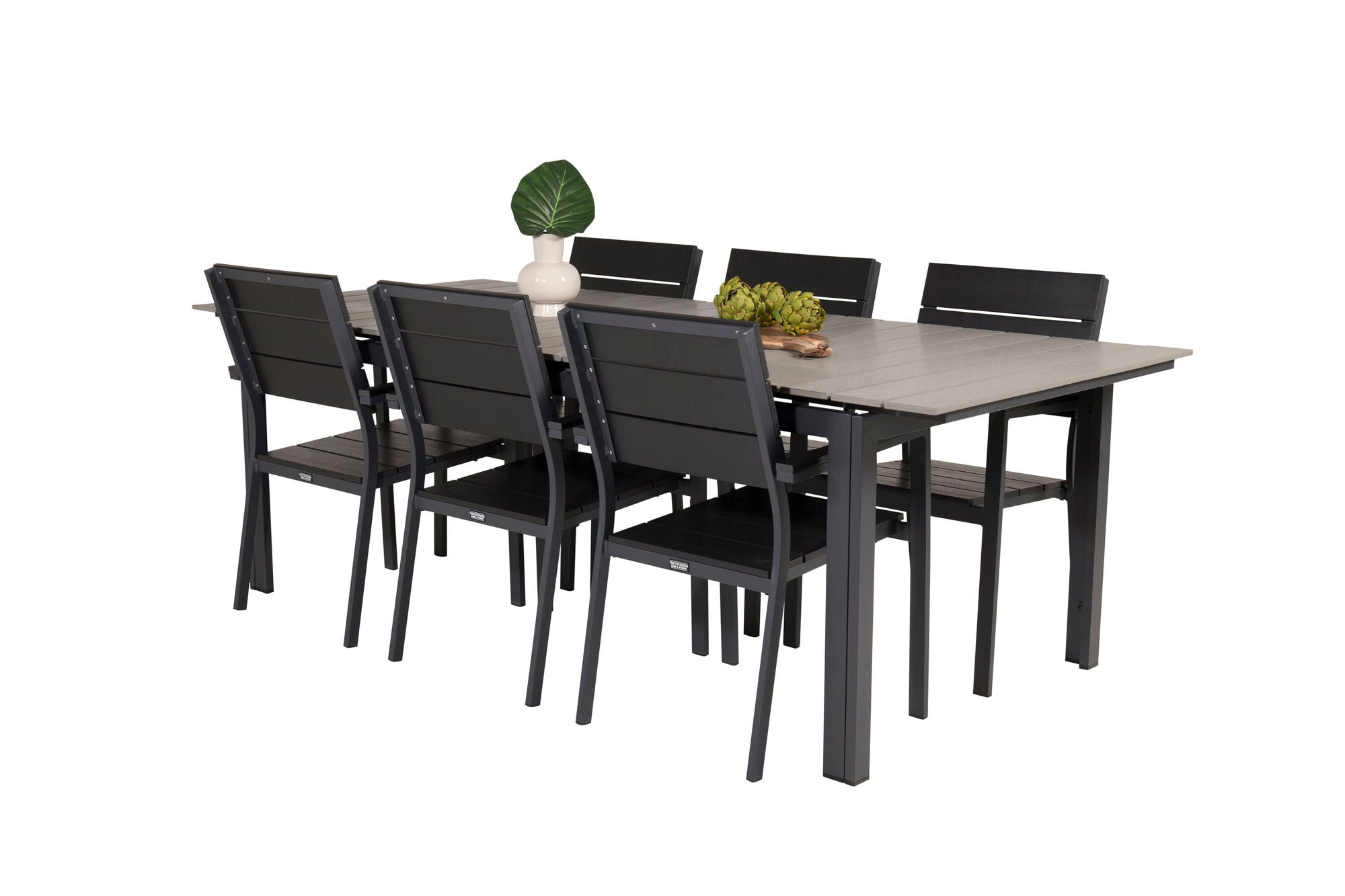 Venture Home Levels bord 229/310 - Black/Grey - Levels stol (stackable) - Black Alu / Black Aintwood 6