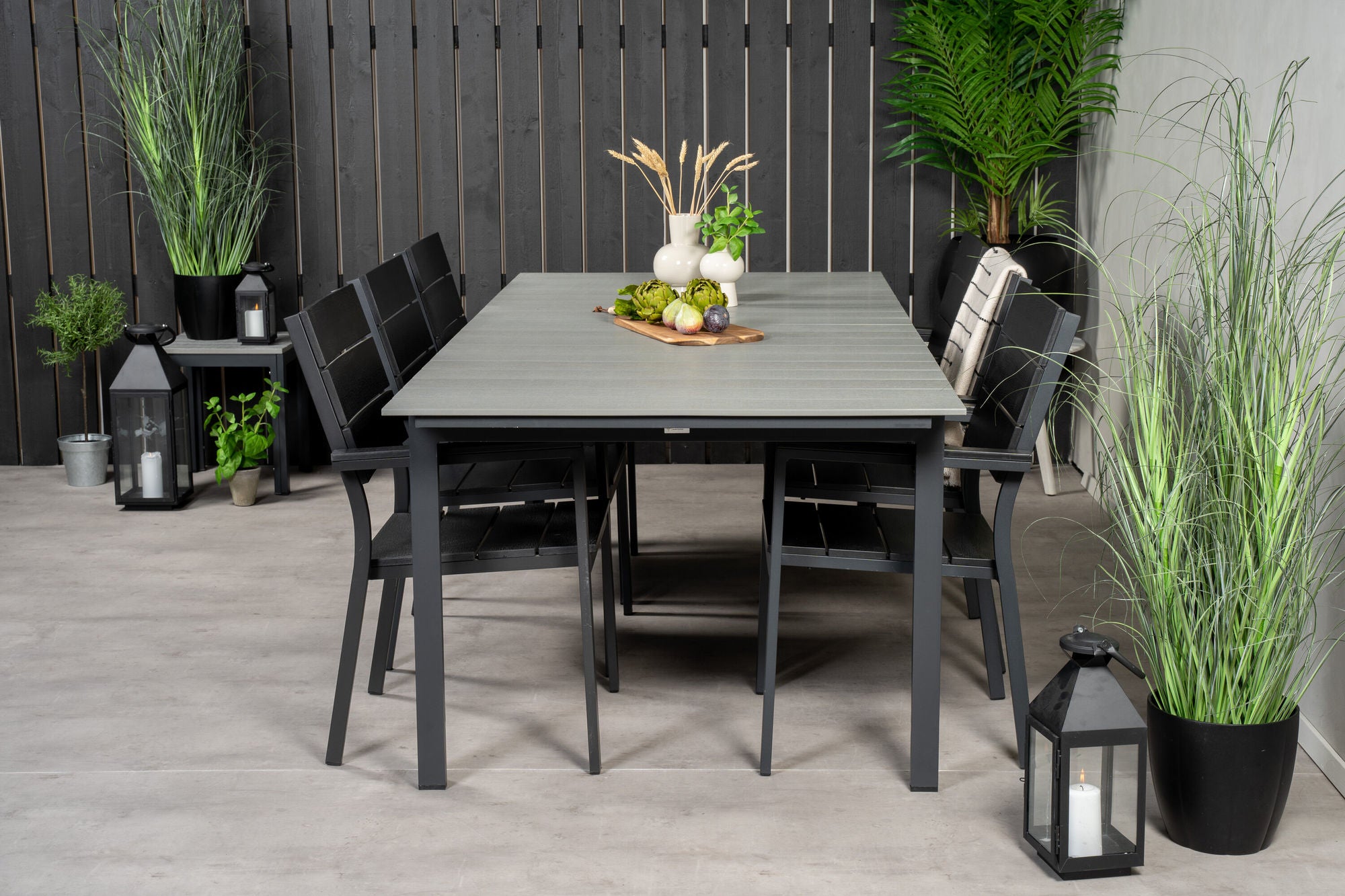 Venture Home Levels bord 229/310 - Black/Grey - Levels stol (stackable) - Black Alu / Black Aintwood 6