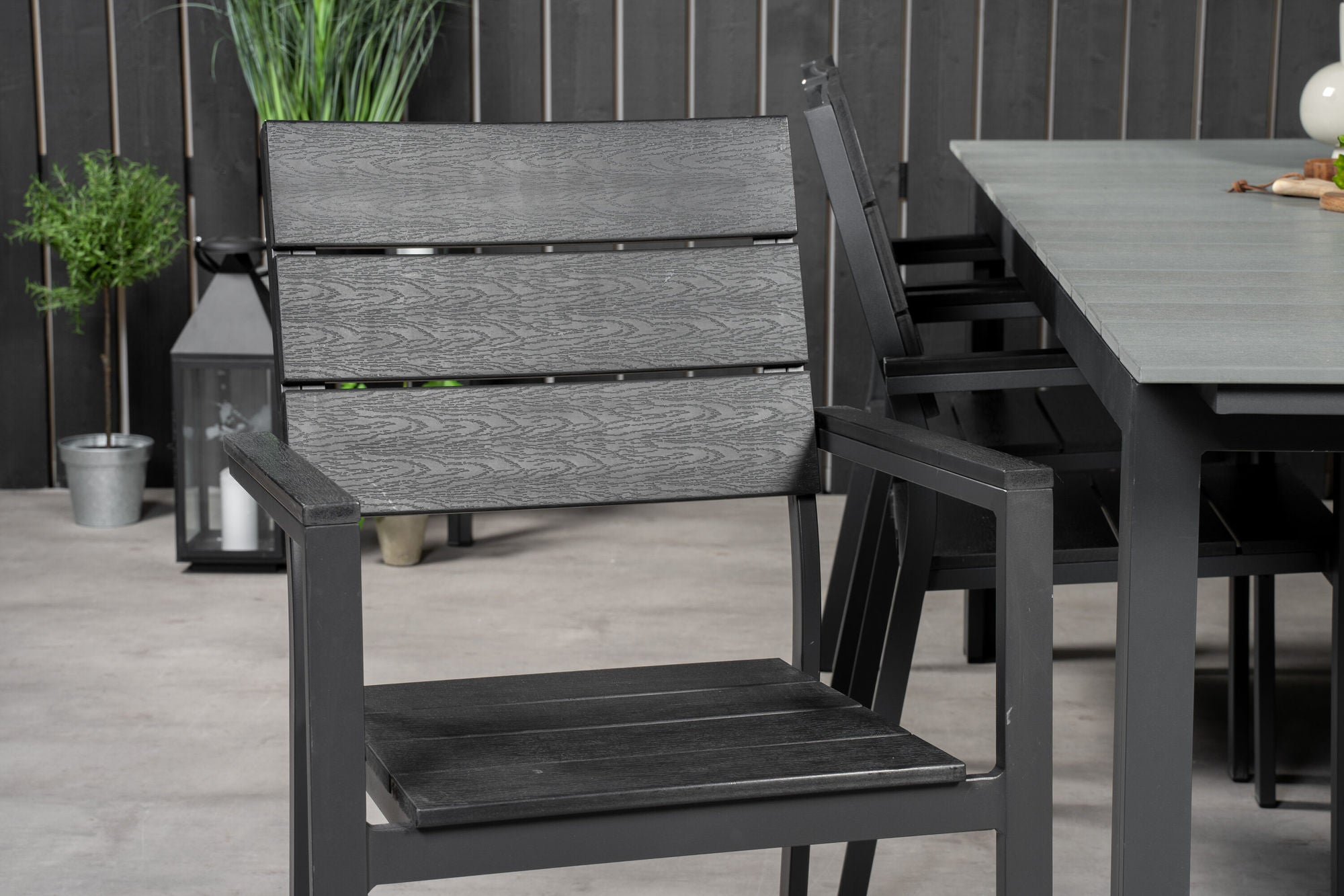 Venture Home Levels bord 229/310 - Black/Grey - Levels stol (stackable) - Black Alu / Black Aintwood 6