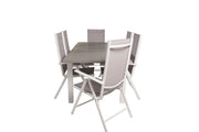 Venture Home Albany spisebord 152/210*90 - White Alu / Grey Aintwood+Break 5:pos stol - White alu / Grey Textilene_6