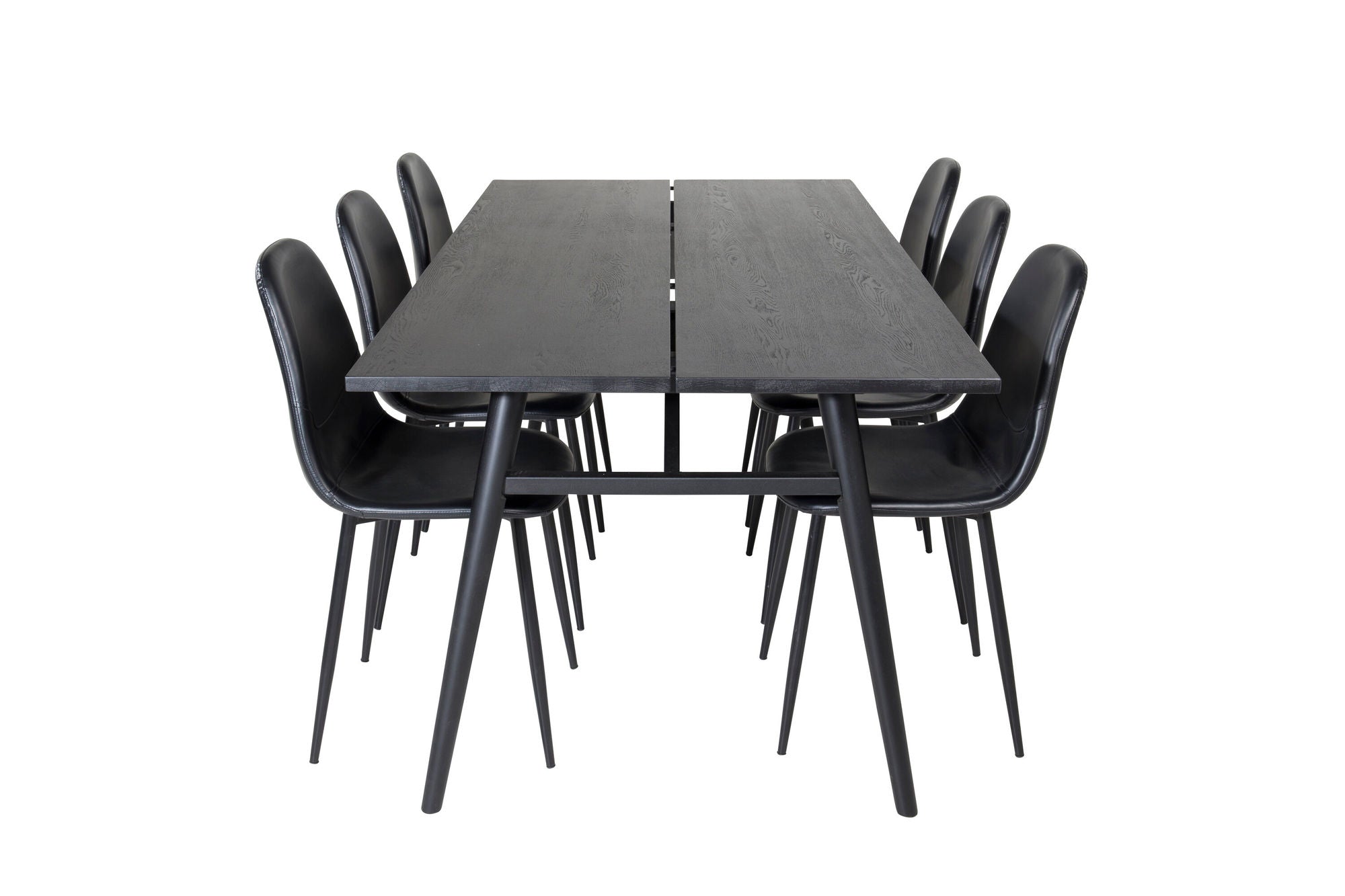 Venture Home Sleek Extentionbord Black Brushed - 195*95+Polar Spisebordsstol - Black / Black_6