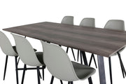 Venture Home Marina spisebord - 180*90*H75 - Grey / Black+Polar Plastic Spisebordsstol - Black Legs / Grey Plastic_6