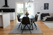 Venture Home Inca Extentionbord - Black top / black Legs+Polar Spisebordsstol with Spin funct