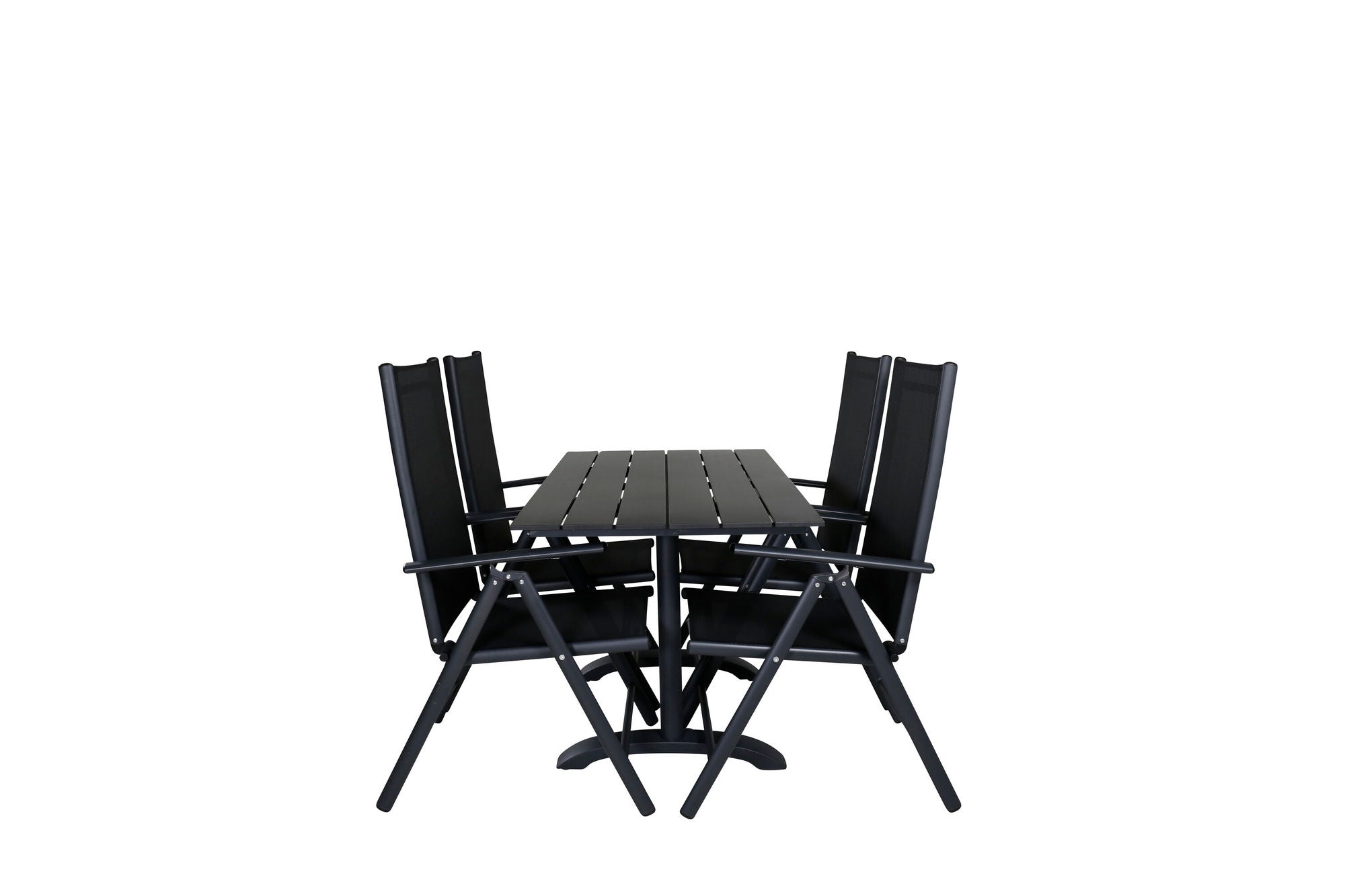Venture Home Denver Café bord 120*70 - Black Alu / Black Aintwood+Break 5:pos stol - Black alu / Black Textilene_4