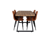 Venture Home Inca spisebord - 160/200*85*H75 - Oak / Black - Polar Spisebordsstol - Brown / Black 4