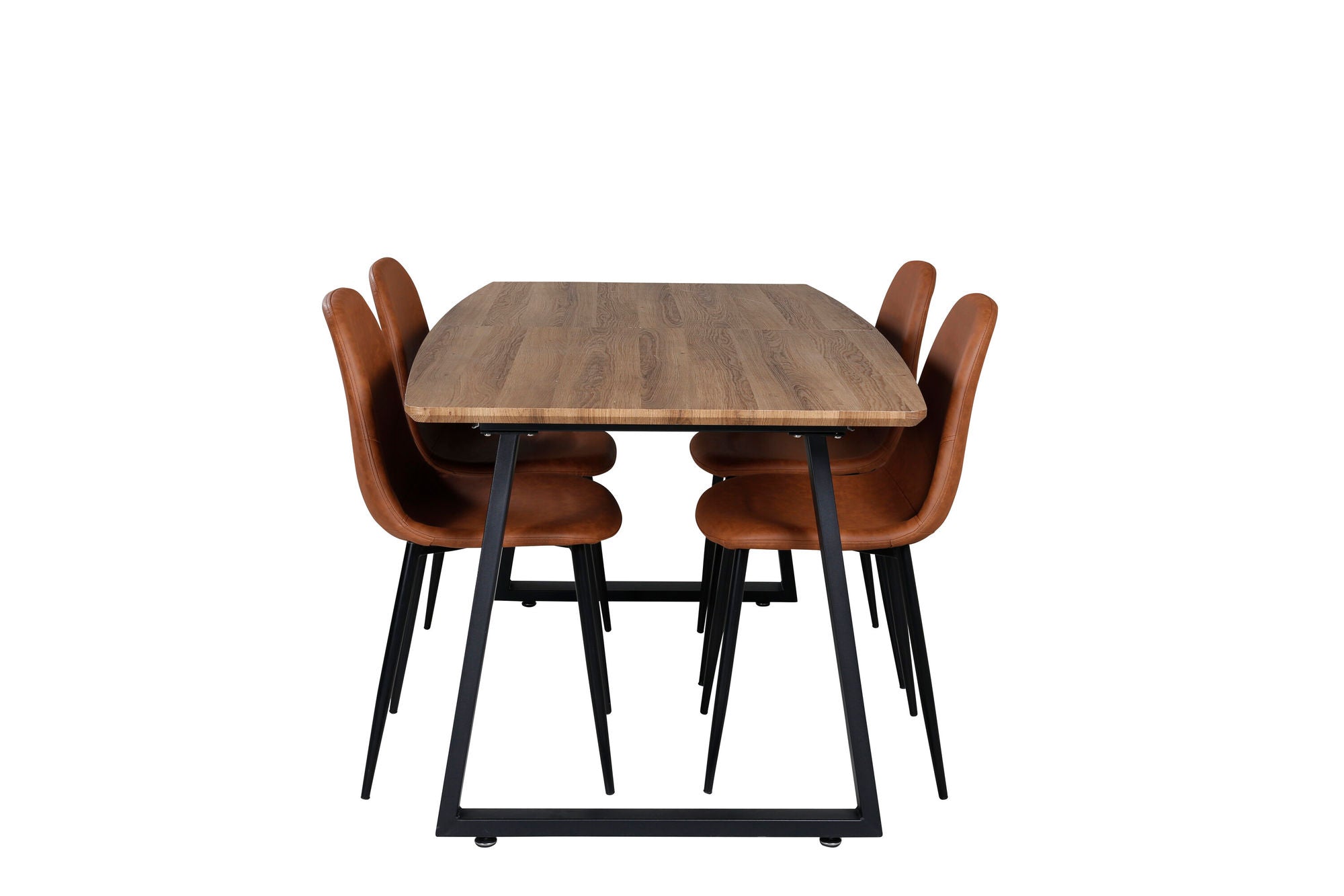 Venture Home Inca spisebord - 160/200*85*H75 - Oak / Black - Polar Spisebordsstol - Brown / Black 4