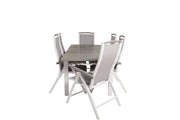 Venture Home Albany spisebord 152/210*90 - White Alu / Grey Aintwood+Albany stol 5:pos - White Alu / Grey Textilene / Aintwood_6