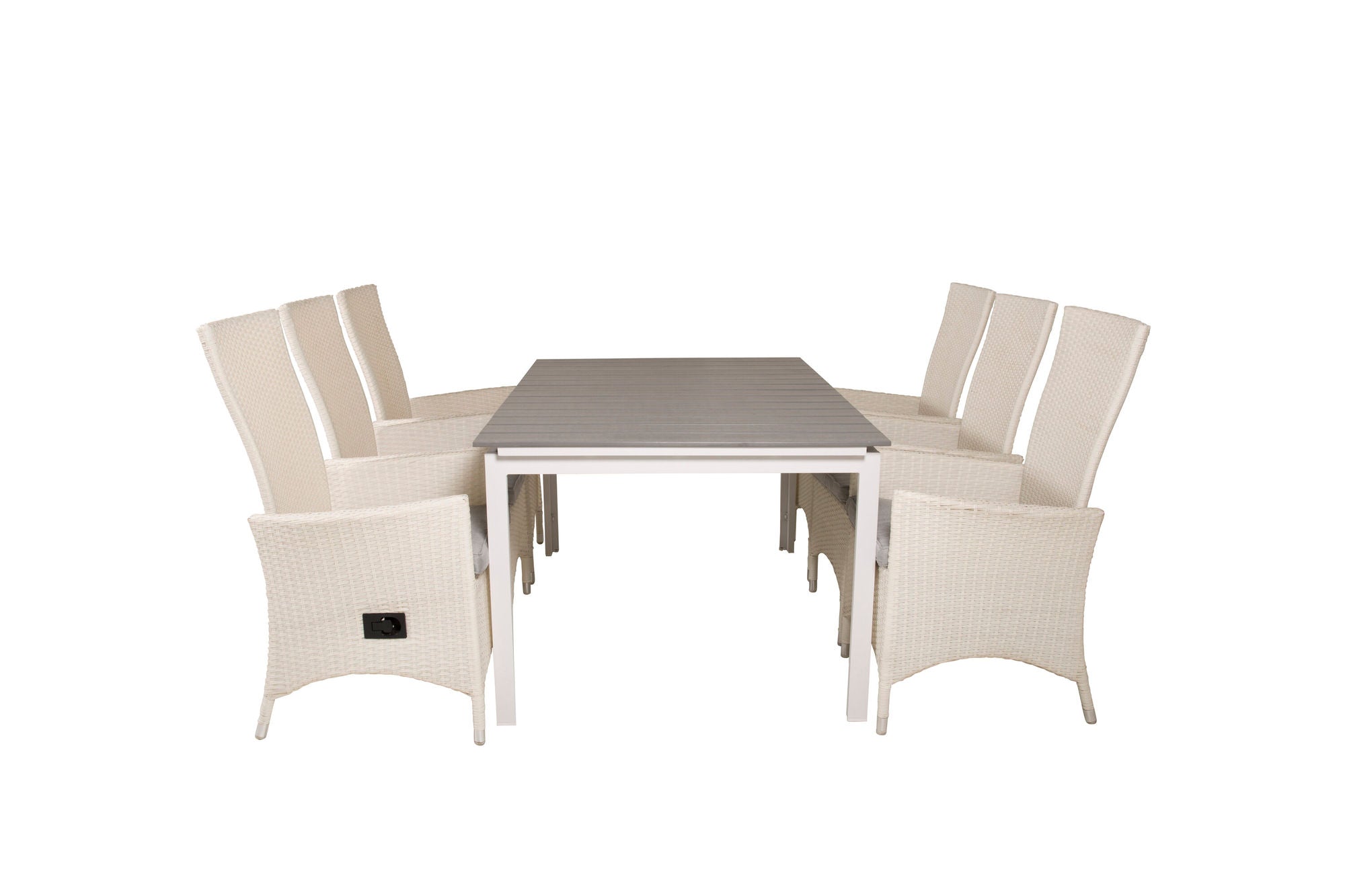 Venture Home Levels bord 160/240 - White/Grey - Padova stol (Recliner) - White/Grey 6