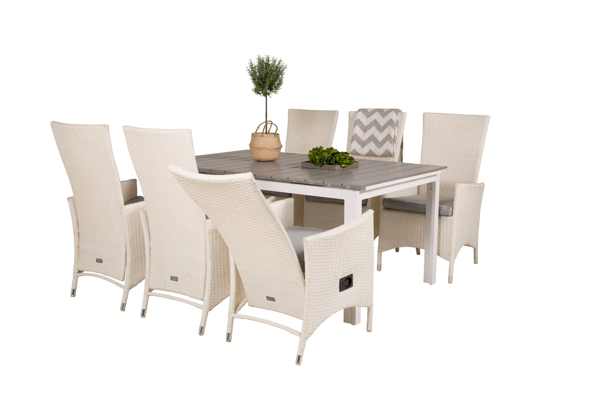 Venture Home Levels bord 160/240 - White/Grey - Padova stol (Recliner) - White/Grey 6