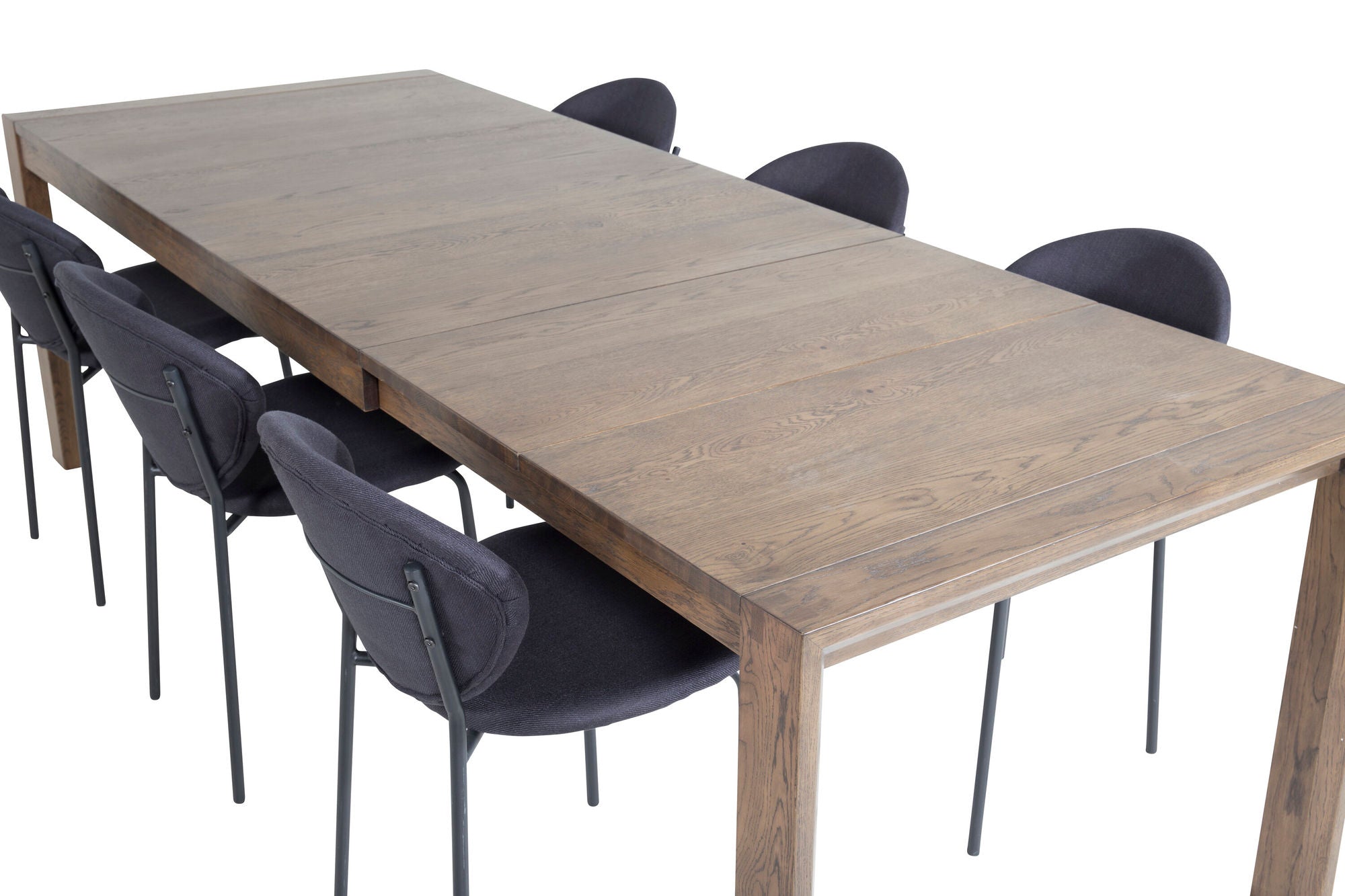 Venture Home Slider Extention bord - Smoked Oak - 170+40+40cm +Vault Spisebordsstol - Black L