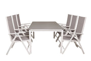 Venture Home Levels bord 160/240 - White/Grey - Break 5:pos stol - White/Grey 6