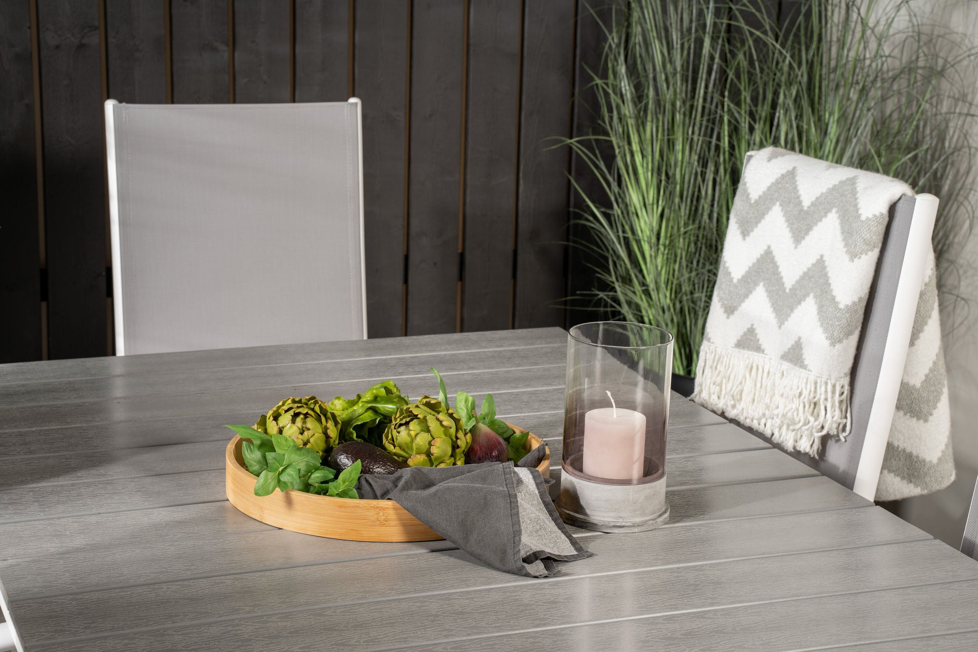 Venture Home Levels bord 160/240 - White/Grey - Break 5:pos stol - White/Grey 6