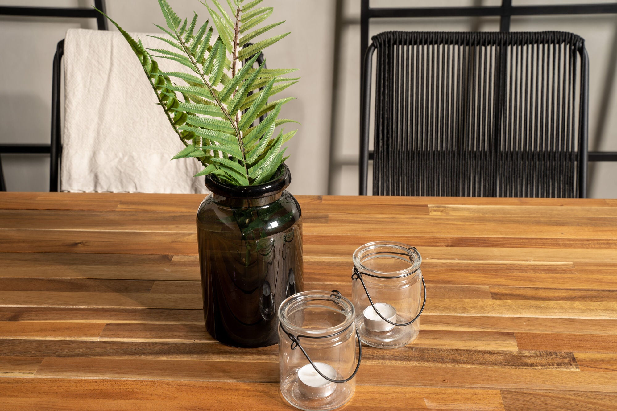 Venture Home Bois spisebord 200*100cm - Black Legs / Acacia +Bois Armchair - Black Alu /