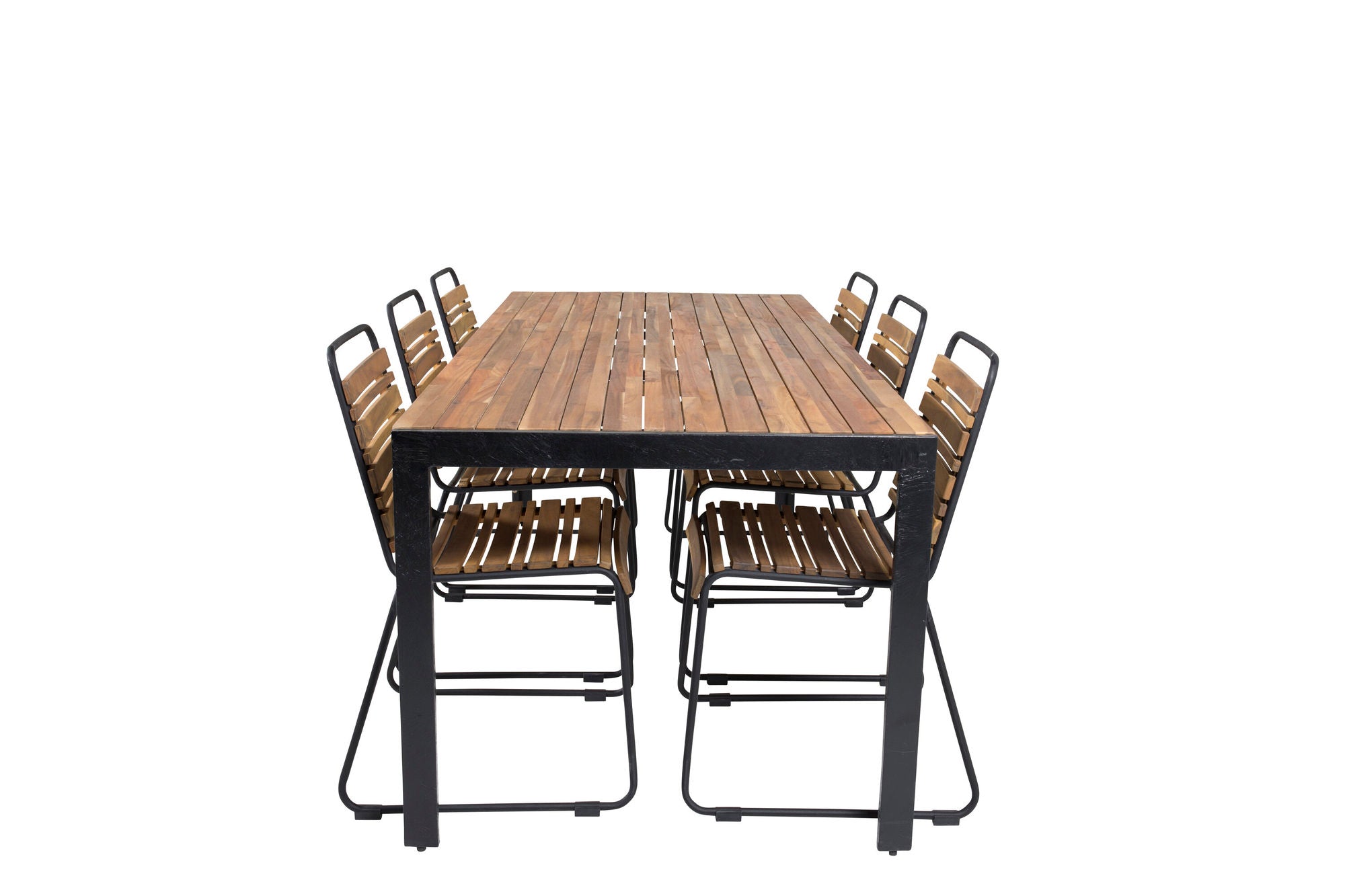 Venture Home Bois spisebord 200*100cm - Black Legs / Acacia +Bois Spisebordsstol - Black Al