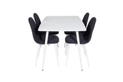 Venture Home Polar spisebord 120 cm - White White+Polar Spisebordsstol - White Legs - Black