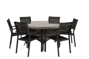 Venture Home Volta bord ø 150 - Grey/Glass - Copacabana Stacking stol - Black/Black 6