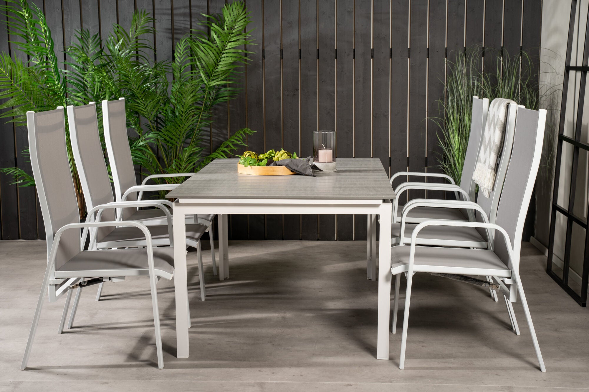 Venture Home Levels bord 160/240 - White/Grey - Copacabana Recliner stol - White/Grey 6