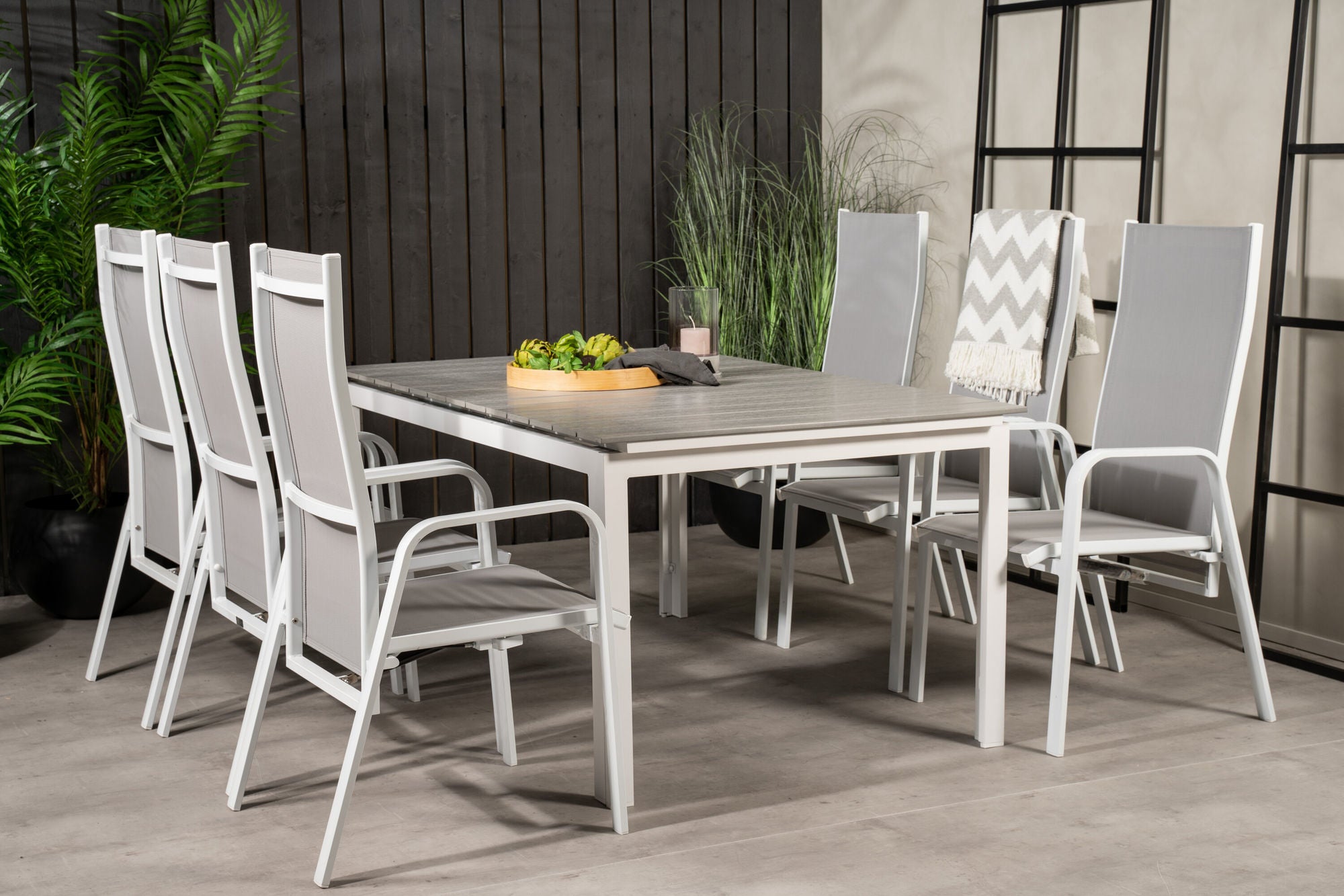 Venture Home Levels bord 160/240 - White/Grey - Copacabana Recliner stol - White/Grey 6